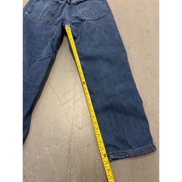 Cabela's Flannel-Lined Jeans Blue Denim Straight Cold-Weather Outdoor - 32x30 - Picture 8 of 13